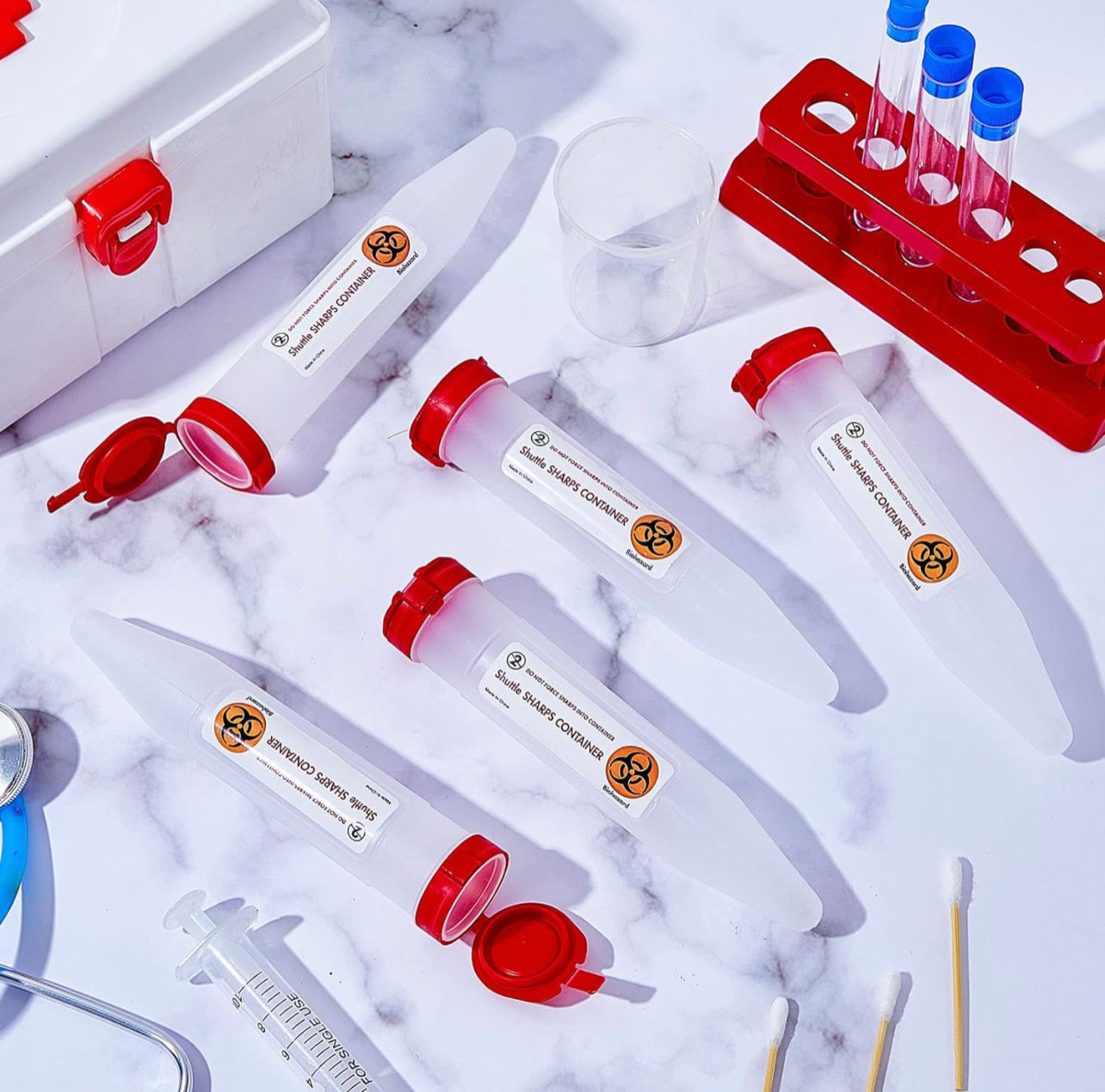 Travel Locking Sharps Container